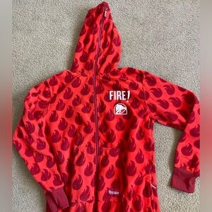 Tipsy Elves Men’s XL Taco Bell Fire Sauce Fleece Onesie